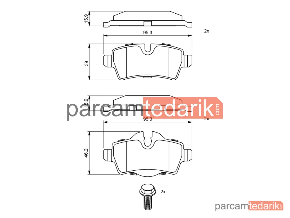 BOSCH 0986494242 | Fren Balatası (Arka) — Mini, Mini Clubman, Mini Coupe