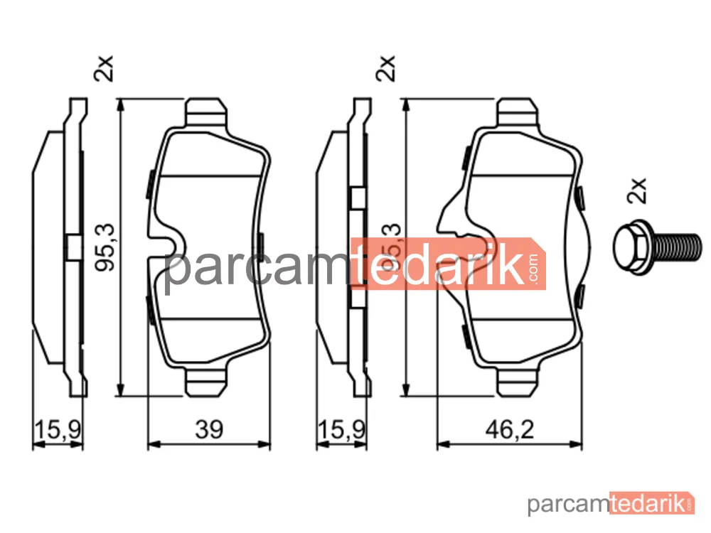 BOSCH 0986494242 | Fren Balatası (Arka) — Mini, Mini Clubman, Mini Coupe