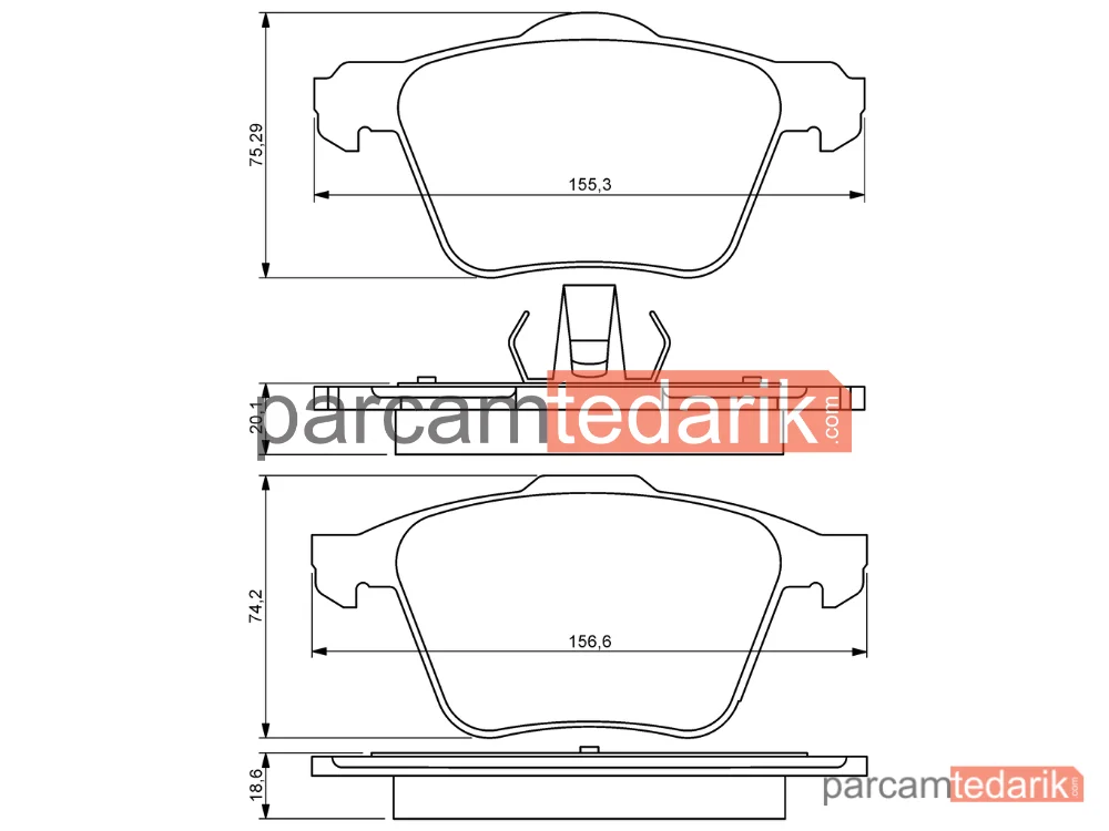 BOSCH 0986494245 | Fren Balatası (Ön) — Volvo V60 I, Volvo V70 III, Volvo S80 II
