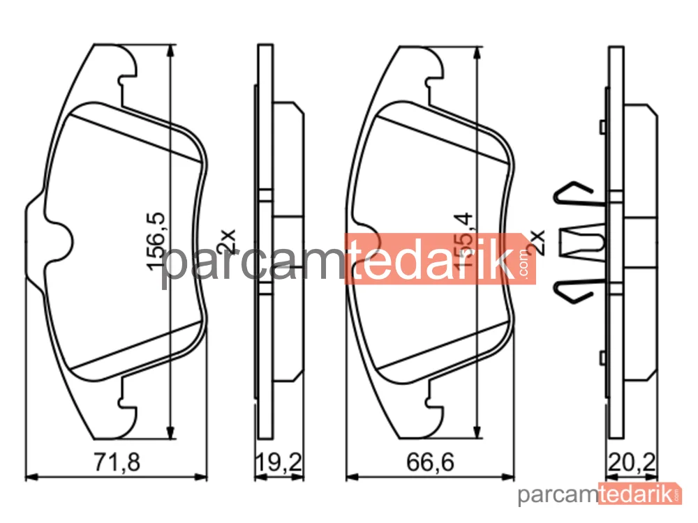 BOSCH 0986494246 | Fren Balatası (Ön) — Volvo V60 I, Volvo V70 III, Volvo S80 II
