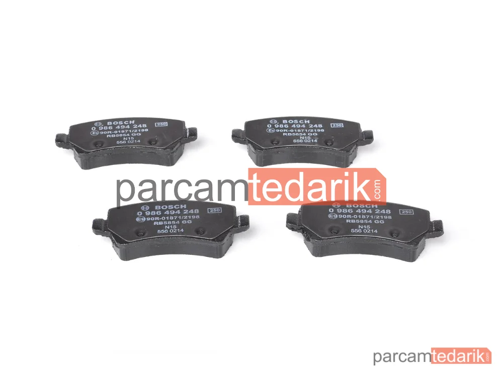 BOSCH 0986494248 | Fren Balatası (Arka) — Volvo V60 I, Volvo V70 III, Volvo S80 II