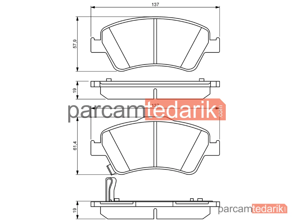 BOSCH 0986494260 | Fren Balatası (Ön) — Toyota Auris, Toyota Corolla