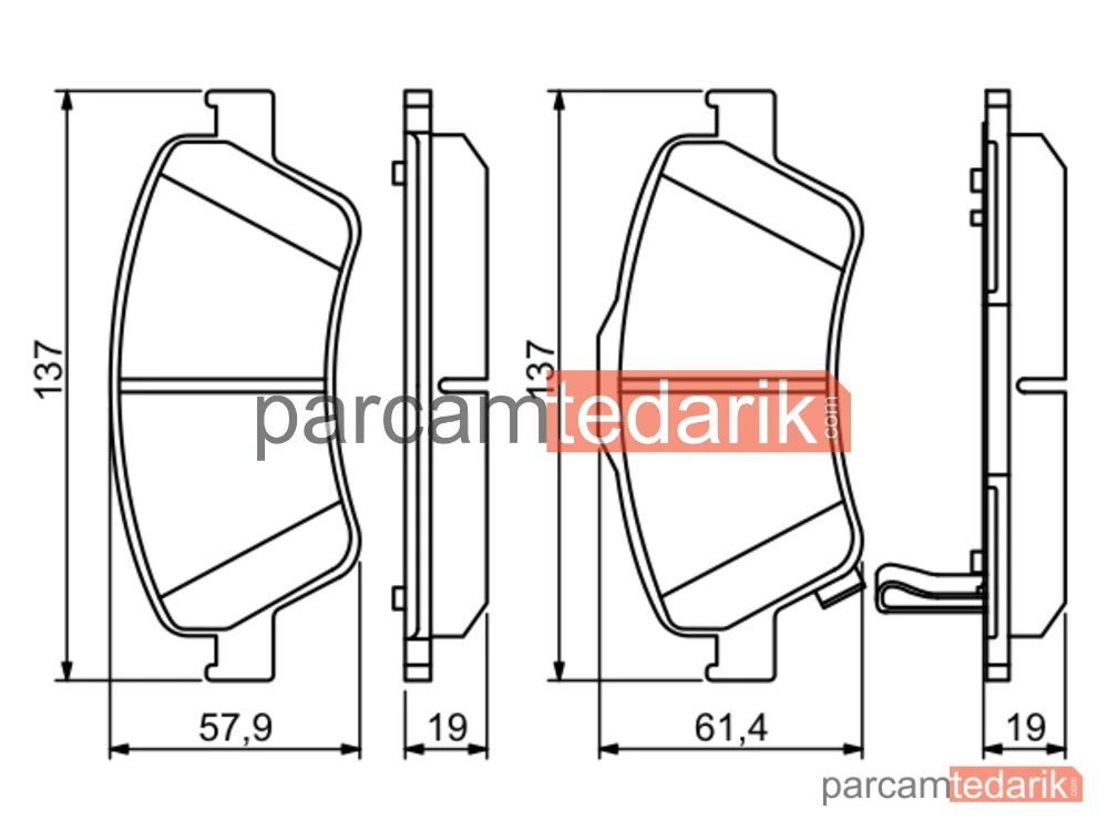 BOSCH 0986494260 | Fren Balatası (Ön) — Toyota Auris, Toyota Corolla