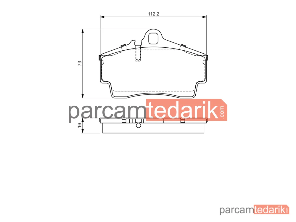 BOSCH 0986494265 | Fren Balatası (Arka) — Porsche Boxster, Porsche 911 Cabrio, Porsche 911