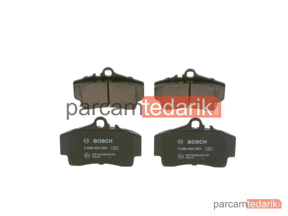 BOSCH 0986494265 | Fren Balatası (Arka) — Porsche Boxster, Porsche 911 Cabrio, Porsche 911