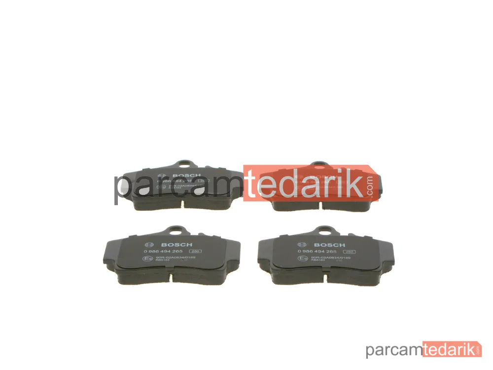 BOSCH 0986494265 | Fren Balatası (Arka) — Porsche Boxster, Porsche 911 Cabrio, Porsche 911