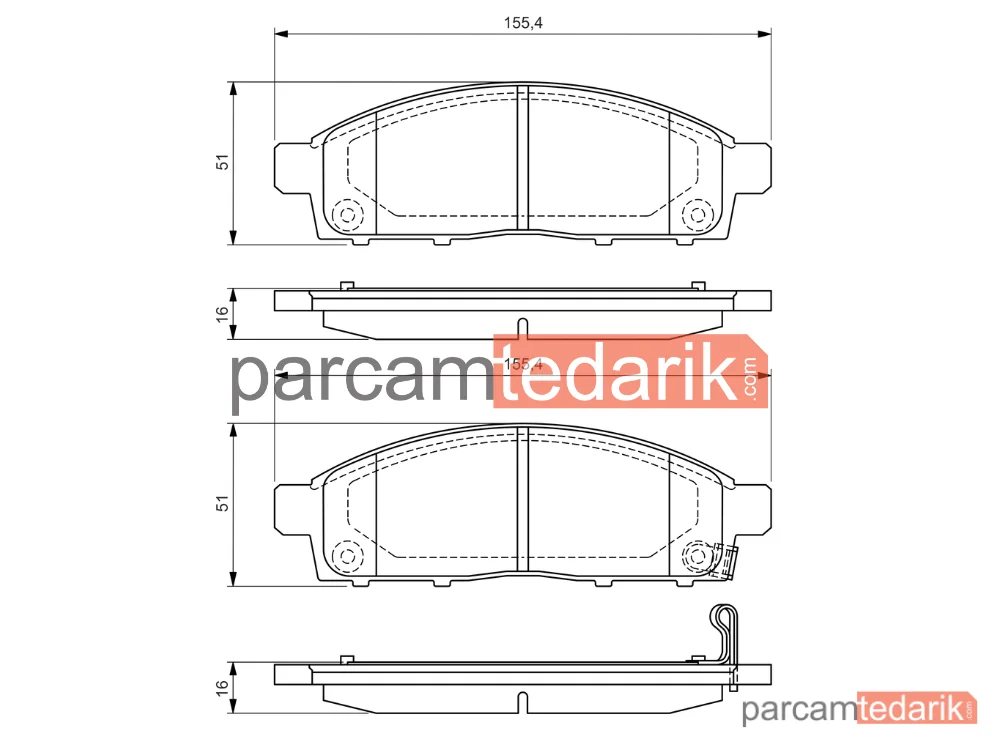 BOSCH 0986494268 | Fren Balatası (Ön) — Mitsubishi L200 / Triton