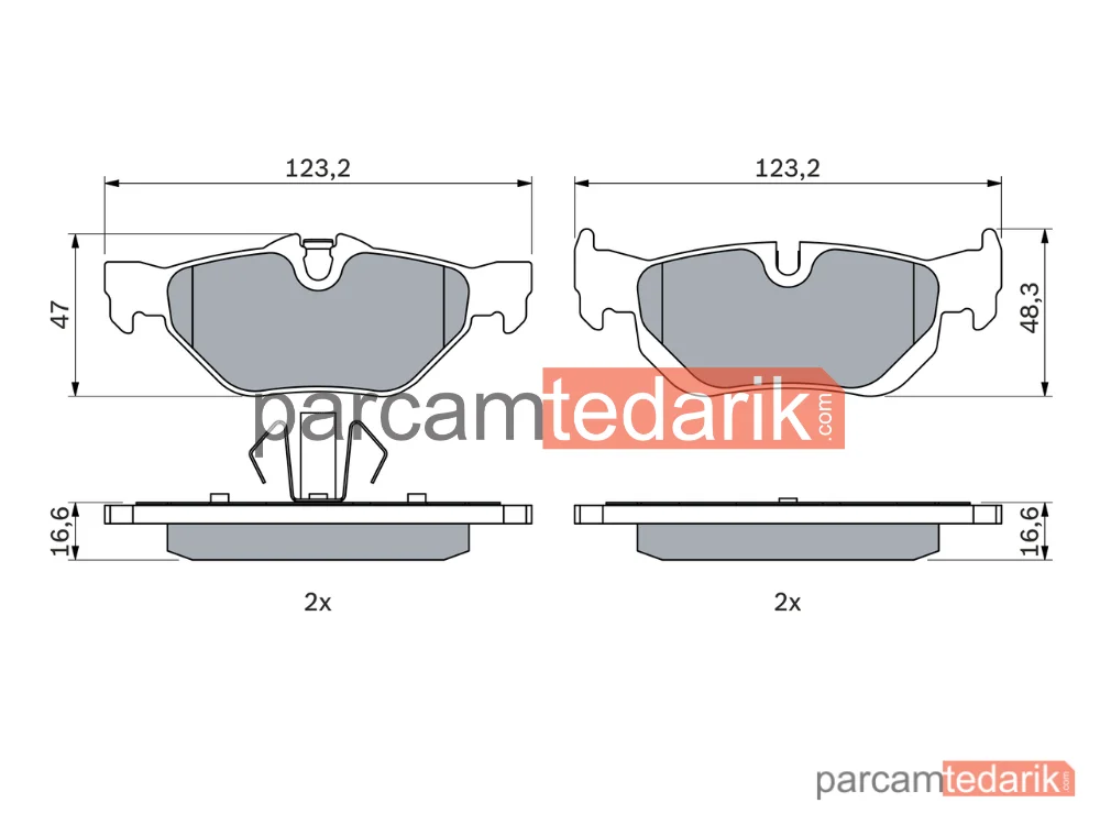 BOSCH 0986494272 | Fren Balatası (Arka) — BMW 3 Touring, BMW X1, BMW 3 Coupe