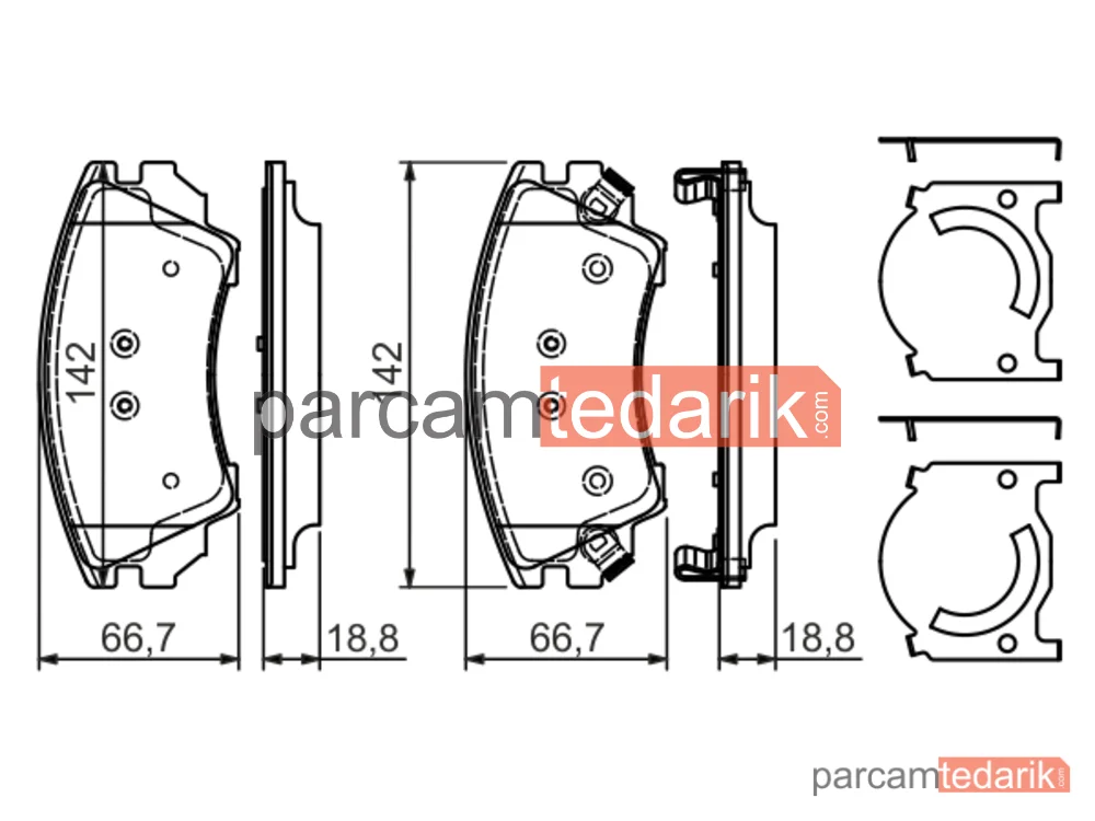 BOSCH 0986494275 | Fren Balatası — Opel Insignia A, Opel Zafira Tourer C, Opel Astra J