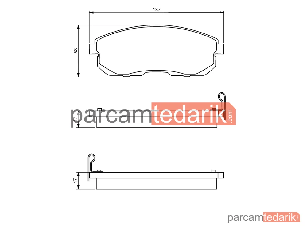 BOSCH 0986494277 | Fren Balatası (Ön) — Nissan Tiida, Nissan Cefiro III, Nissan Maxima III