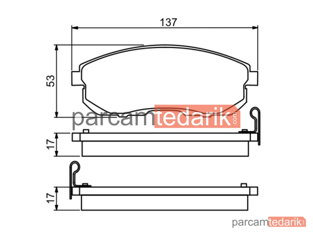 BOSCH 0986494277 | Fren Balatası (Ön) — Nissan Tiida, Nissan Cefiro III, Nissan Maxima III