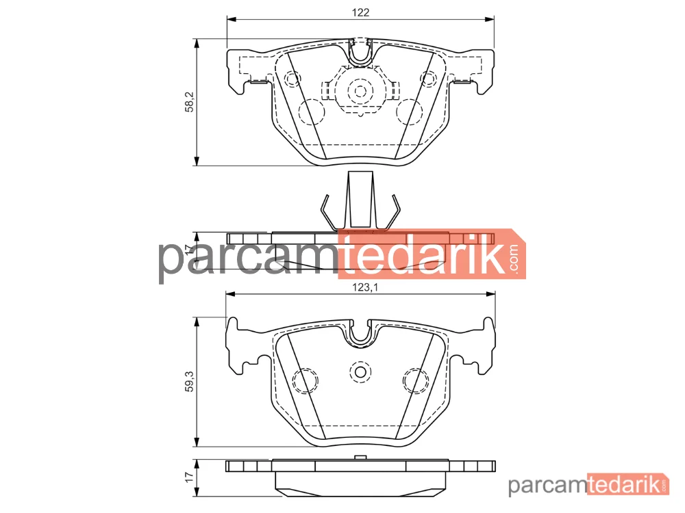 BOSCH 0986494286 | Fren Balatası (Arka) — BMW 7