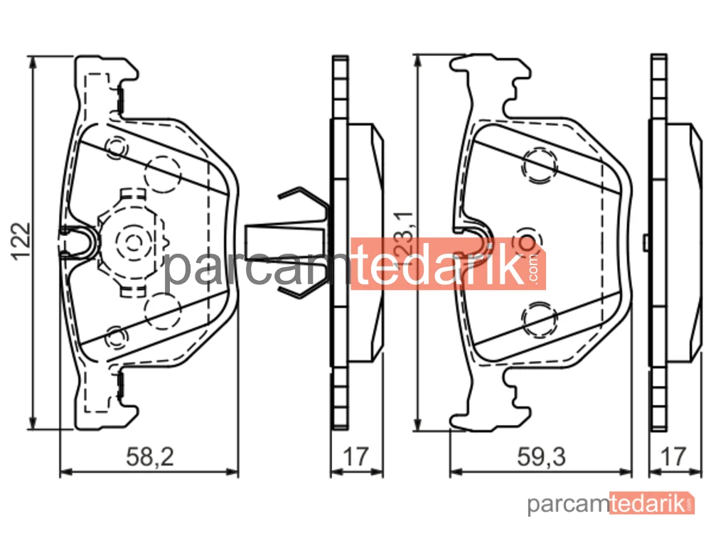 BOSCH 0986494286 | Fren Balatası (Arka) — BMW 7