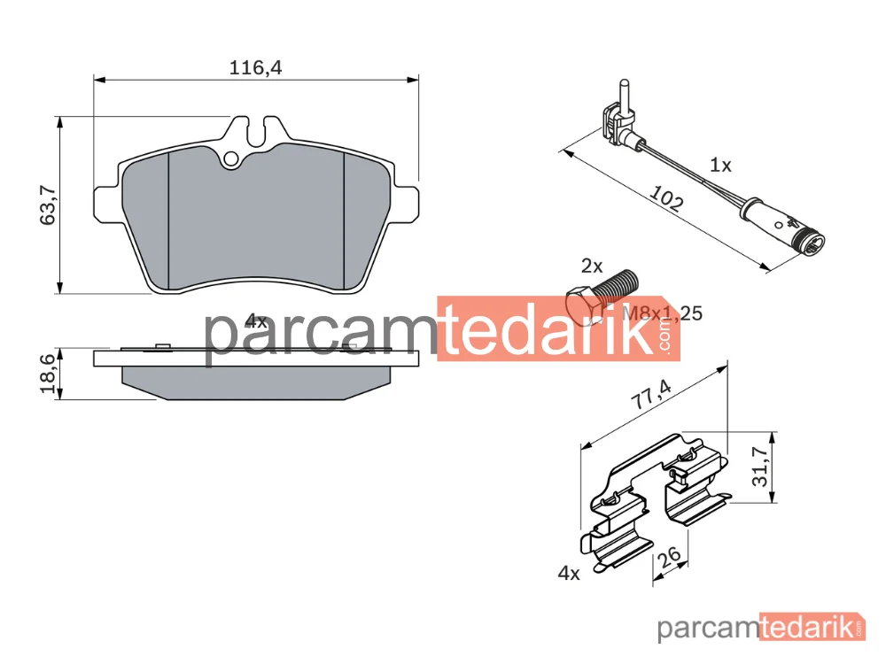 BOSCH 0986494290 | Fren Balatası — Mercedes-Benz A-Serisi