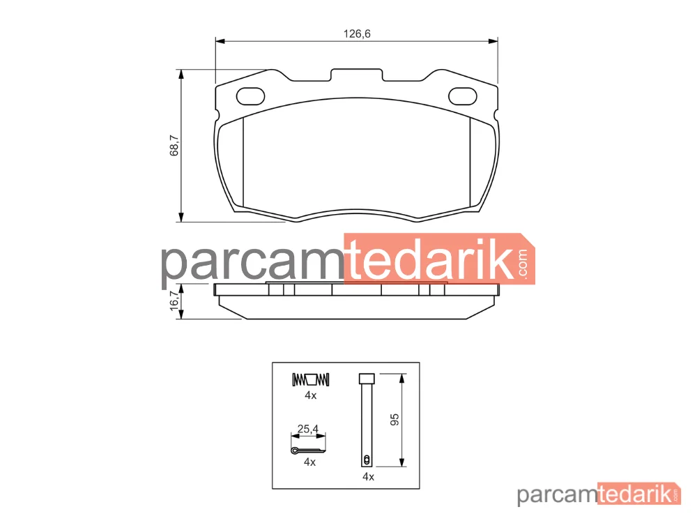 BOSCH 0986494291 | Fren Balatası (Ön) — Land Rover Defender, Land Rover Defender Cabrio