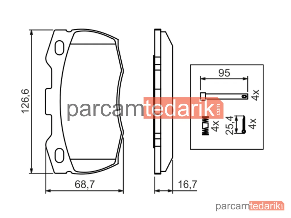 BOSCH 0986494291 | Fren Balatası (Ön) — Land Rover Defender, Land Rover Defender Cabrio