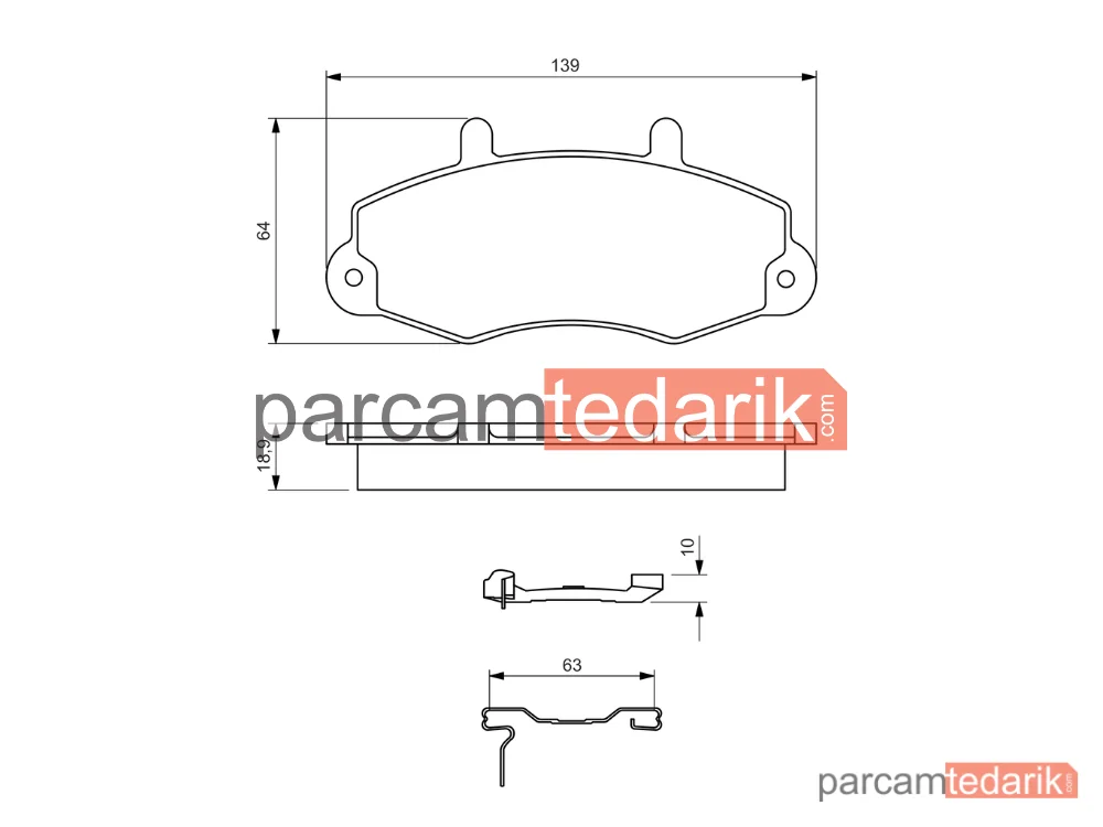 BOSCH 0986494292 | Fren Balatası — Ford Transit, Ford Transit Tourneo