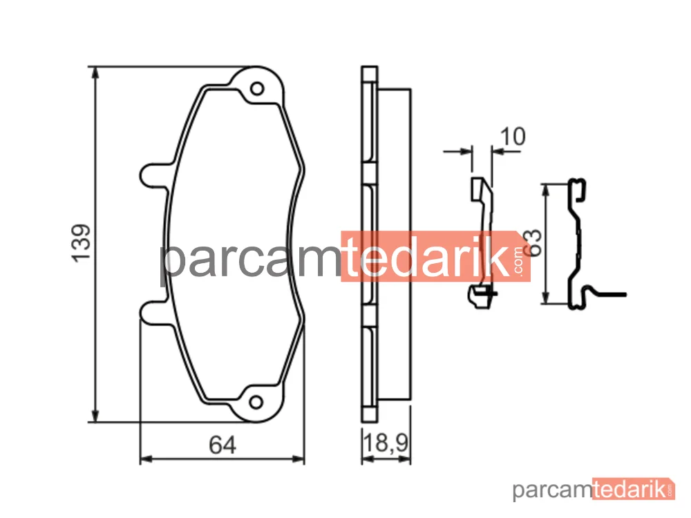 BOSCH 0986494292 | Fren Balatası — Ford Transit, Ford Transit Tourneo