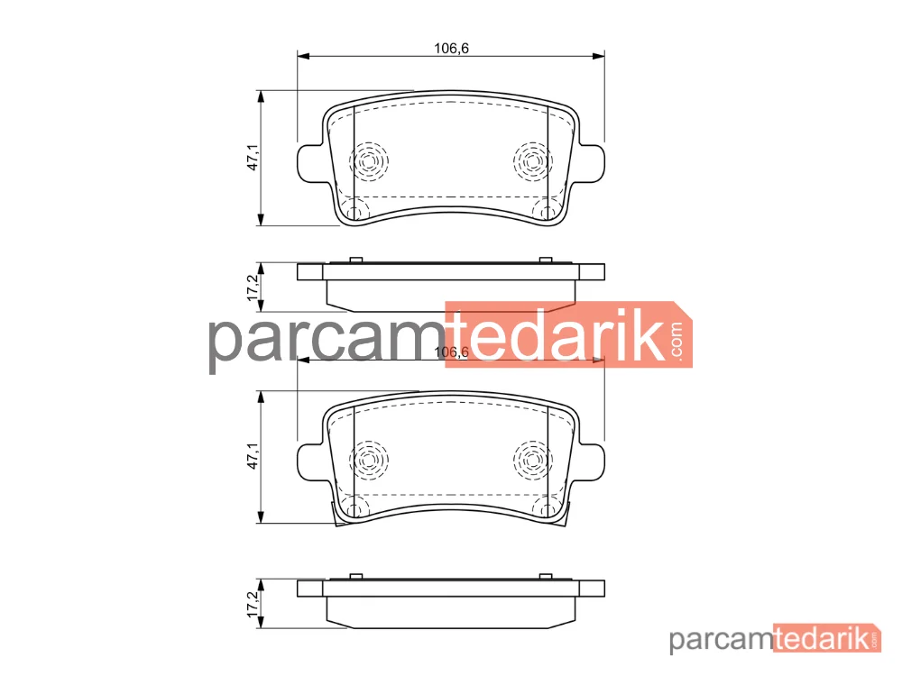 BOSCH 0986494297 | Fren Balatası (Arka) — Opel Insignia A, Opel Insignia A Country Tourer, Saab 9-5