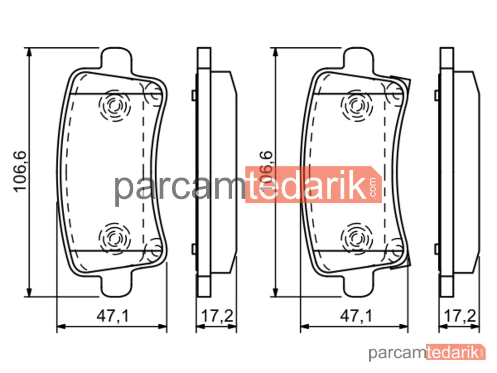 BOSCH 0986494297 | Fren Balatası (Arka) — Opel Insignia A, Opel Insignia A Country Tourer, Saab 9-5