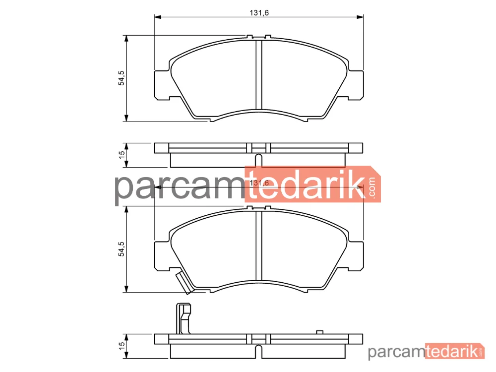 BOSCH 0986494299 | Fren Balatası (Ön) — Honda Civic VI, Honda Civic V, Honda Civic VI Coupe