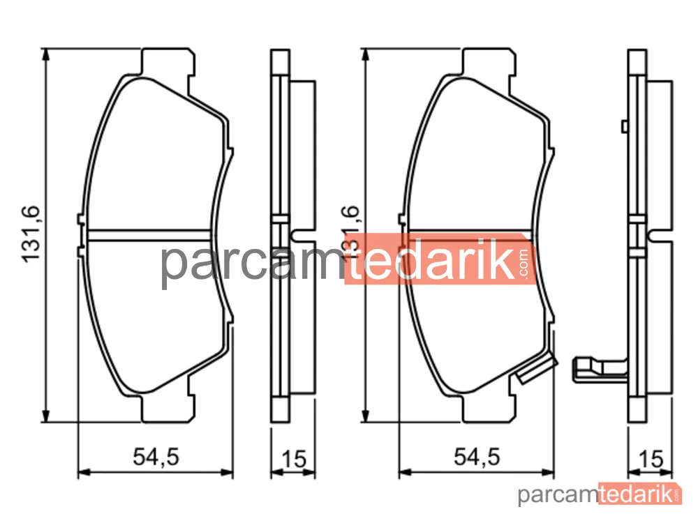 BOSCH 0986494299 | Fren Balatası (Ön) — Honda Civic VI, Honda Civic V, Honda Civic VI Coupe