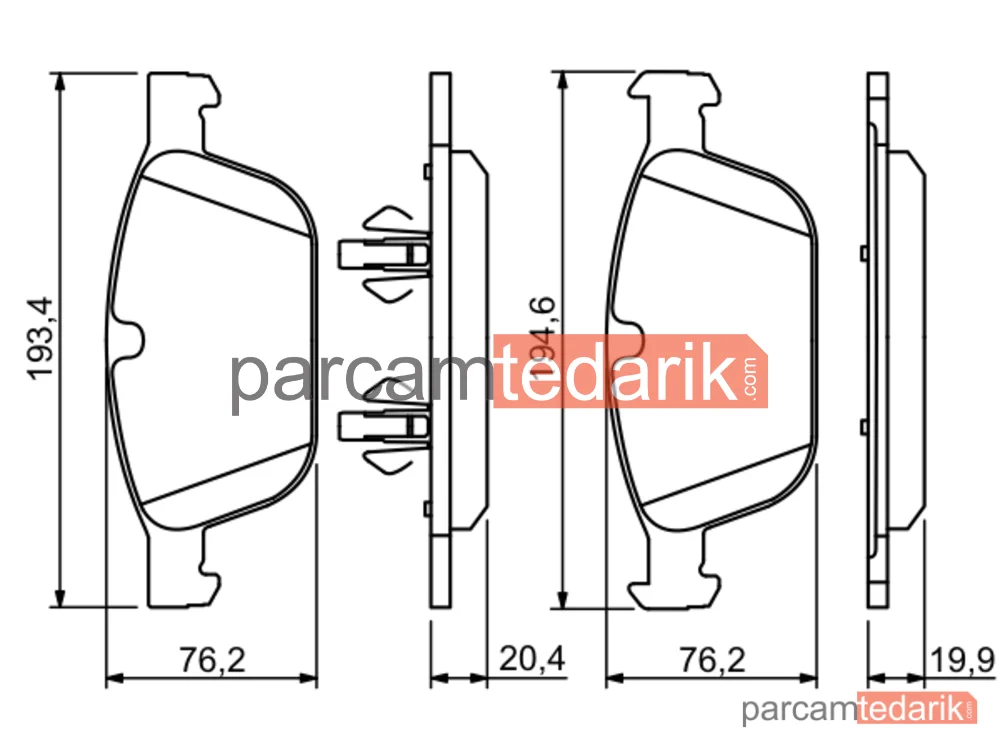 BOSCH 0986494305 | Fren Balatası — Volvo XC60 I Suv, Volvo XC60 I