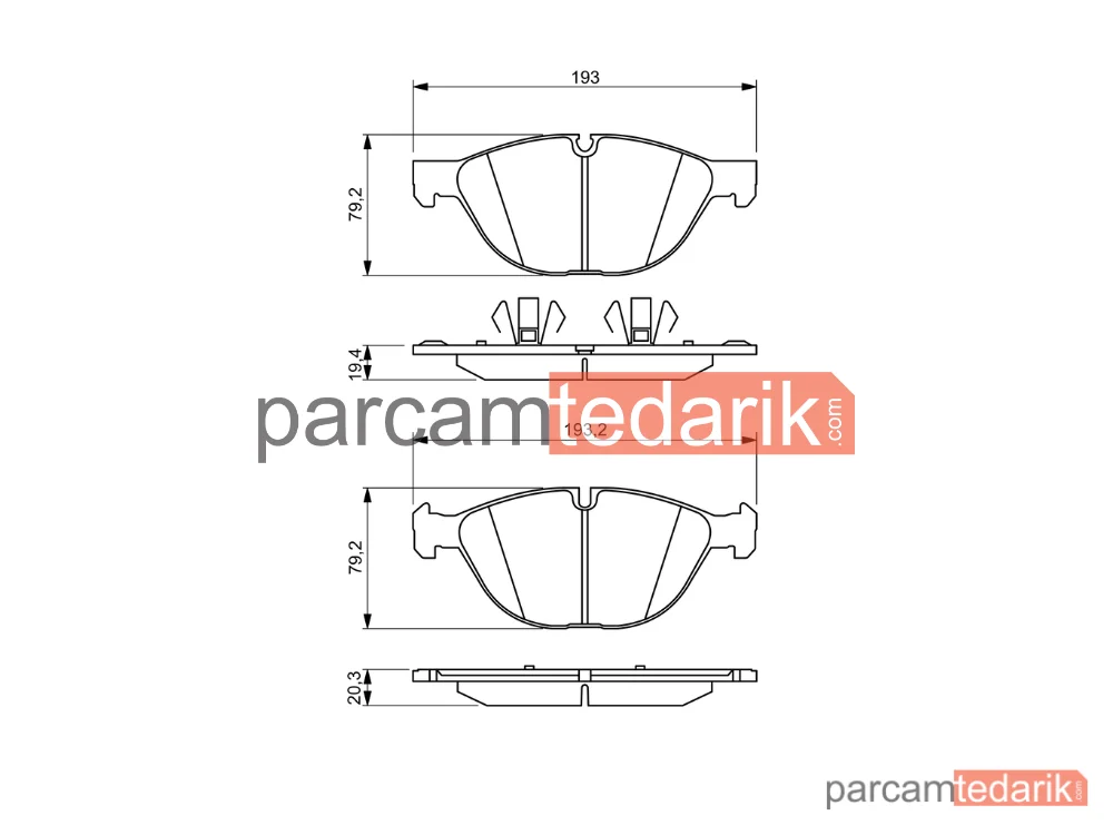 BOSCH 0986494307 | Fren Balatası (Ön) — BMW X5, BMW X6