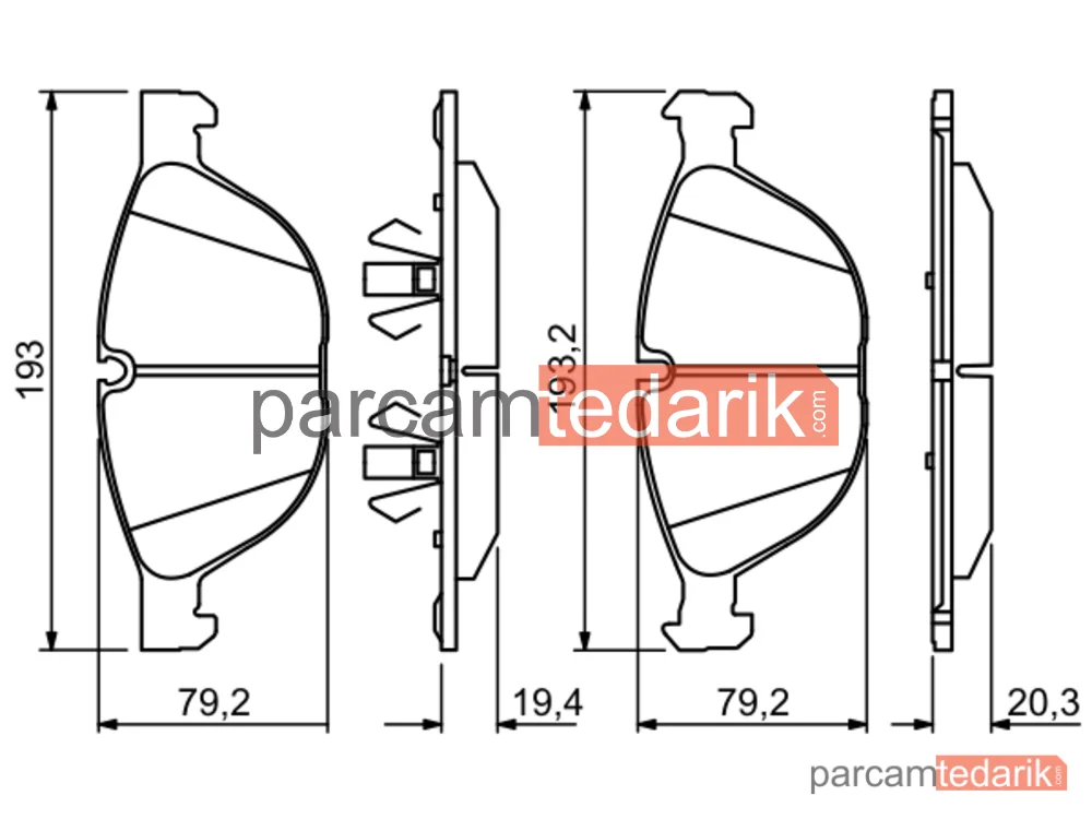 BOSCH 0986494307 | Fren Balatası (Ön) — BMW X5, BMW X6