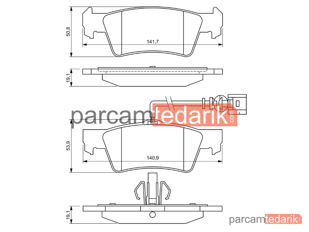 BOSCH 0986494309 | Fren Balatası (Arka) — VW Transporter T5, VW Multivan T5, VW Touareg