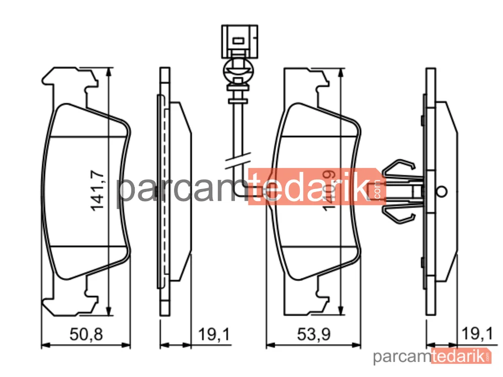 BOSCH 0986494309 | Fren Balatası (Arka) — VW Transporter T5, VW Multivan T5, VW Touareg