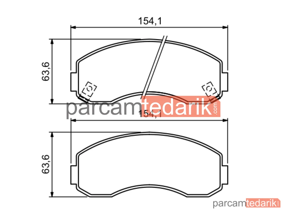 BOSCH 0986494314 | Fren Balatası (Ön) — Kia K2700