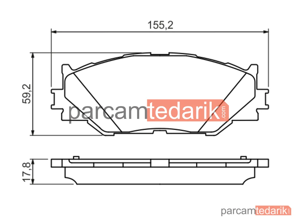 BOSCH 0986494316 | Fren Balatası (Ön) — Lexus IS II, Lexus IS III