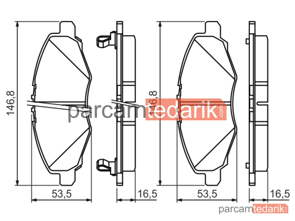 BOSCH 0986494326 | Fren Balatası (Ön) — Toyota Hilux VII Pick-Up