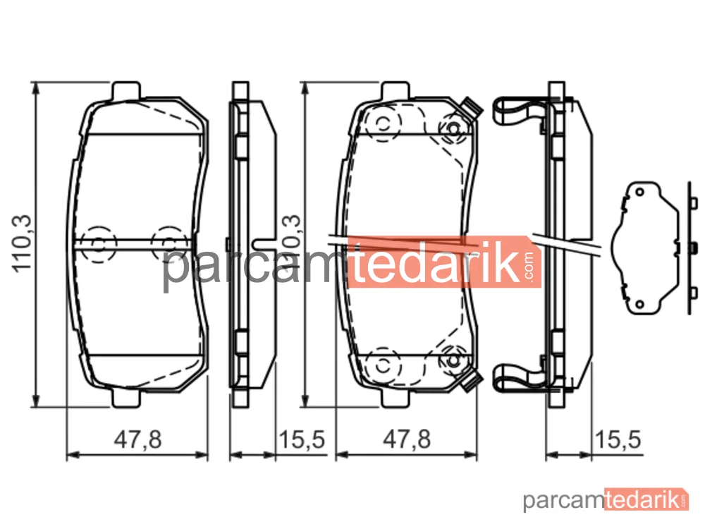 BOSCH 0986494327 | Fren Balatası (Arka) — Kia Carnival / Grand Carnival III, Hyundai H-1 Travel, Hyundai H-1 Cargo
