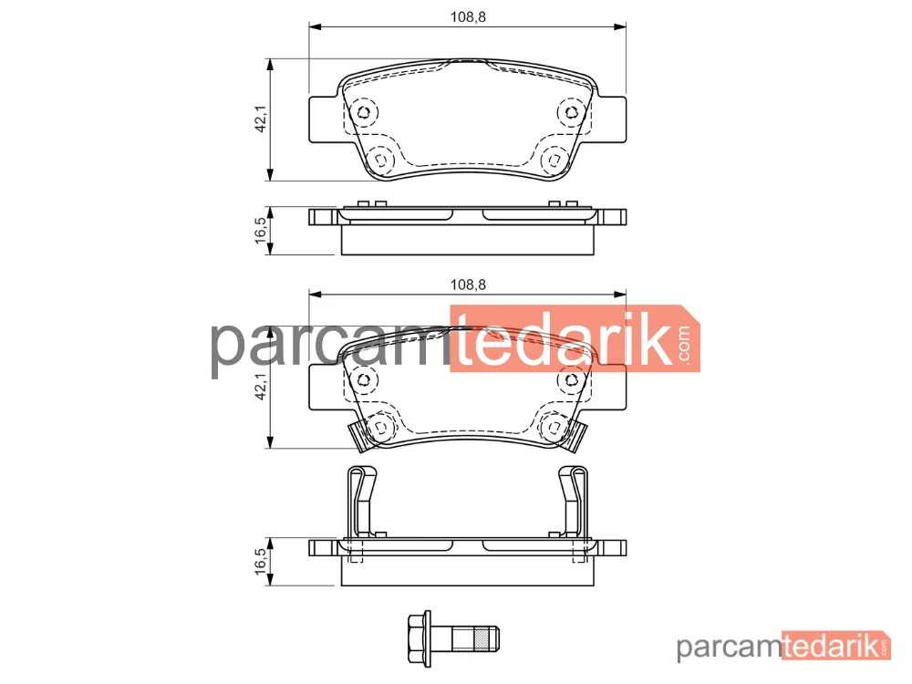 BOSCH 0986494329 | Fren Balatası (Arka) — Honda Cr-V III, Honda Cr-V IV