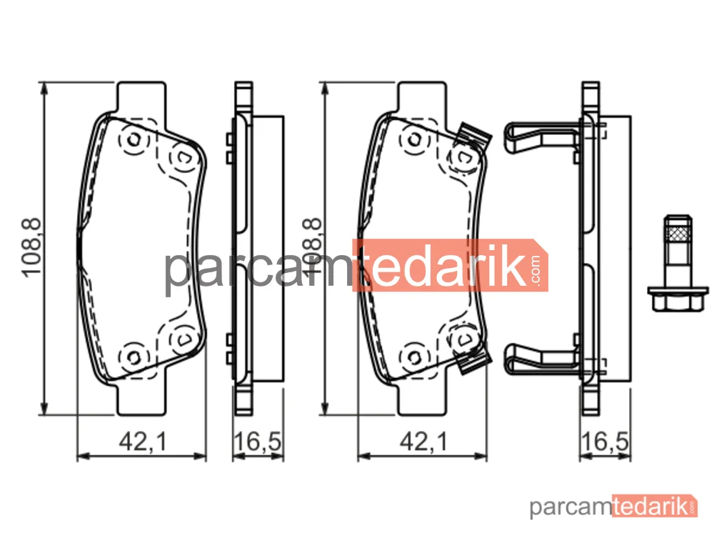 BOSCH 0986494329 | Fren Balatası (Arka) — Honda Cr-V III, Honda Cr-V IV
