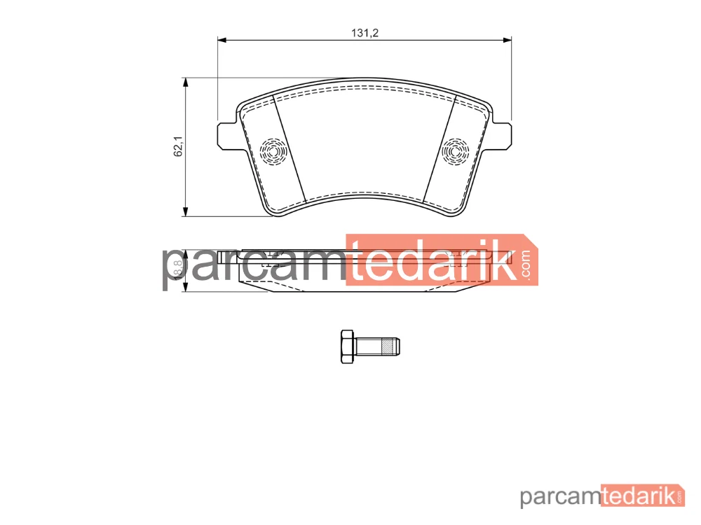 BOSCH 0986494332 | Fren Balatası (Ön) — Renault Kangoo Express, Renault Kangoo / Grand Kangoo II