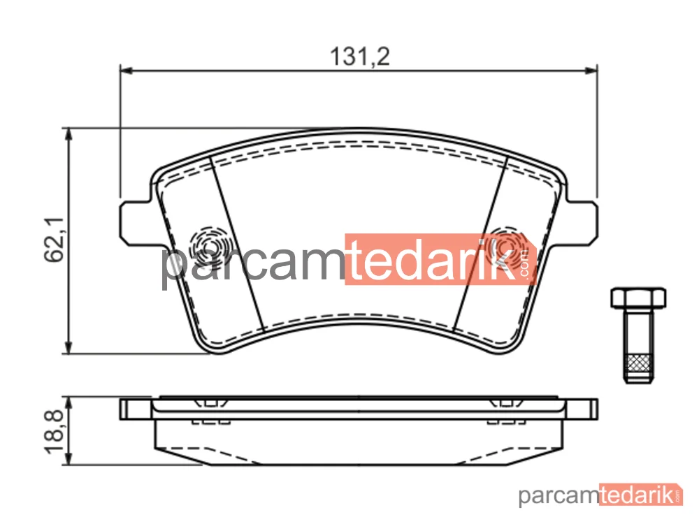 BOSCH 0986494332 | Fren Balatası (Ön) — Renault Kangoo Express, Renault Kangoo / Grand Kangoo II