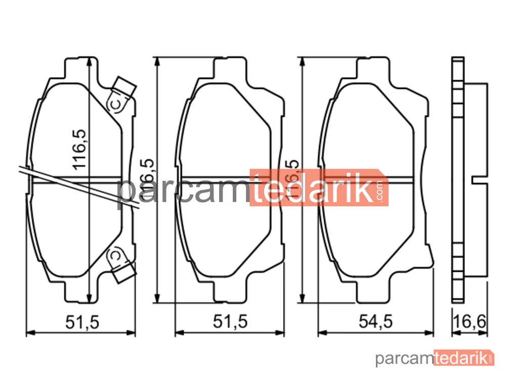 BOSCH 0986494333 | Fren Balatası (Ön) — Toyota IQ