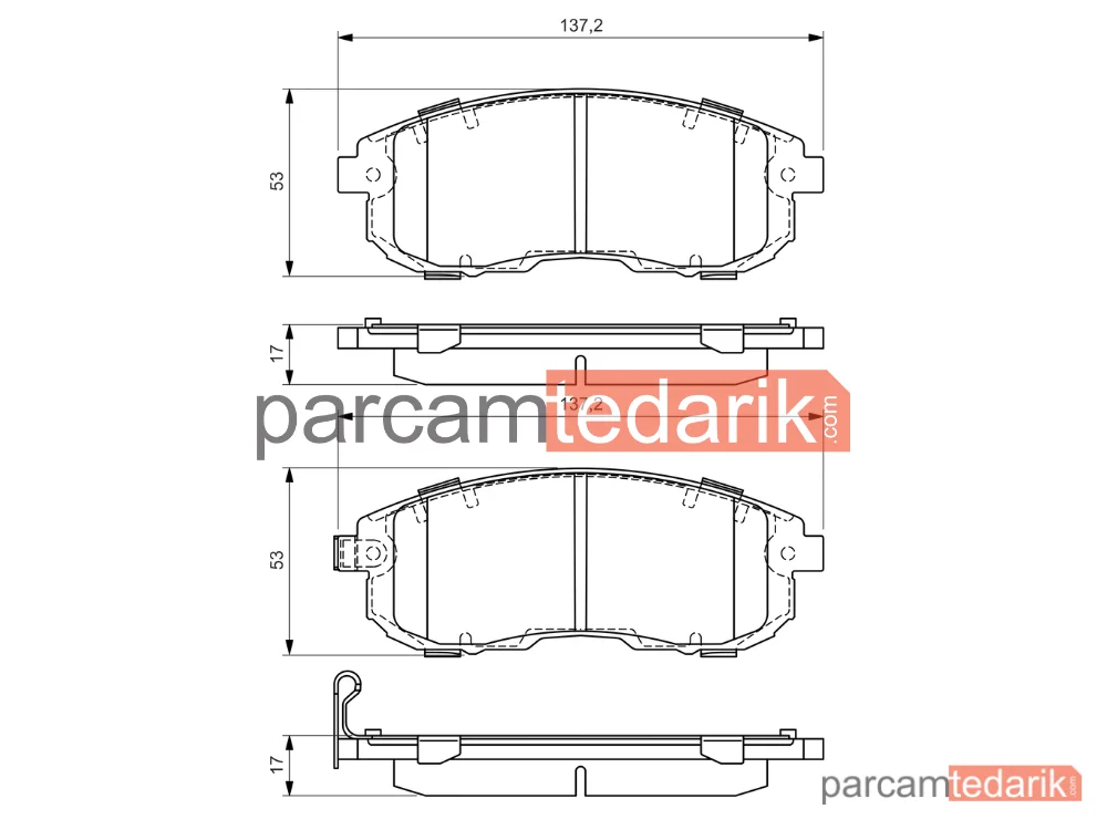 BOSCH 0986494337 | Fren Balatası (Ön) — Nissan Juke, Suzuki SX4, Nissan Tiida