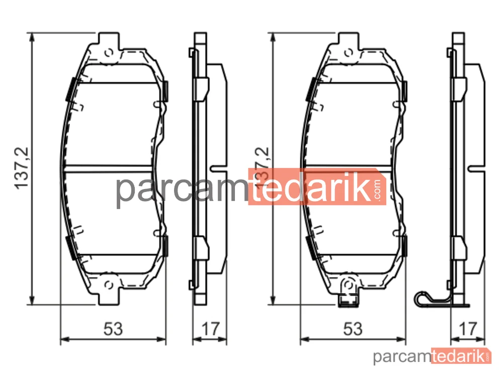 BOSCH 0986494337 | Fren Balatası (Ön) — Nissan Juke, Suzuki SX4, Nissan Tiida