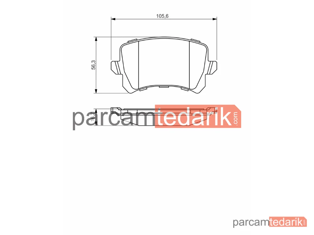 BOSCH 0986494344 | Fren Balatası (Arka) — VW Golf V
