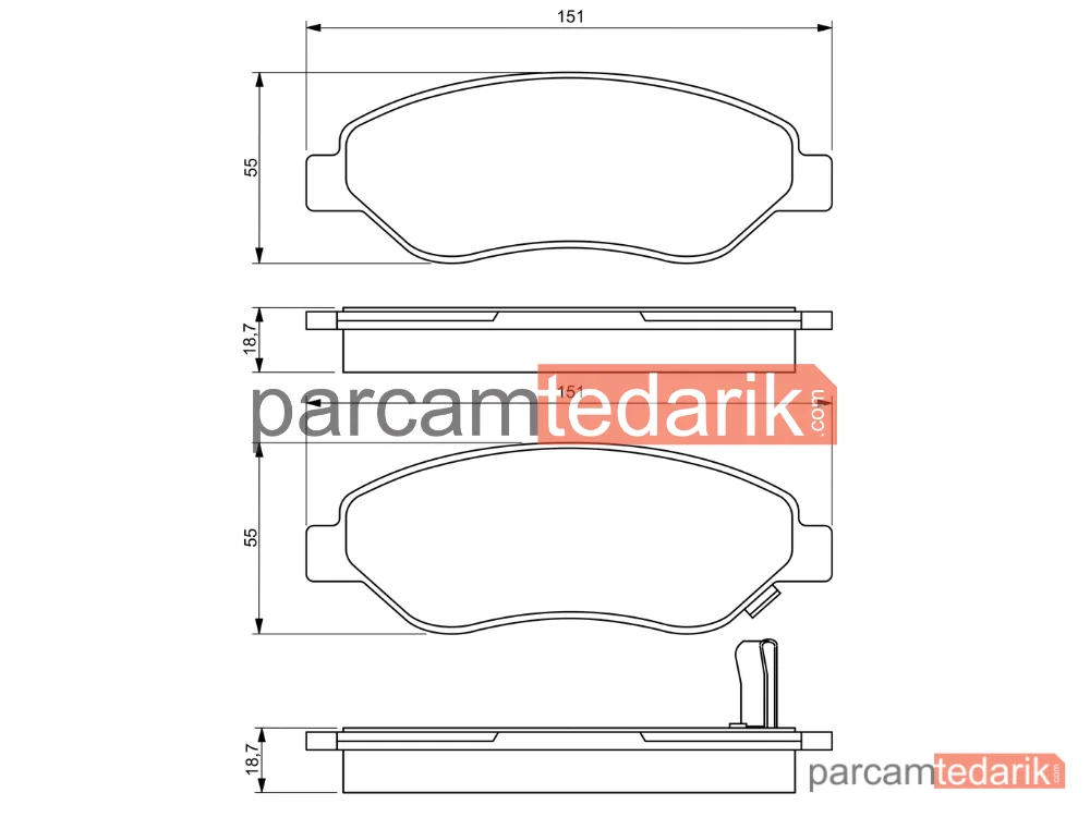 BOSCH 0986494345 | Fren Balatası — Opel Corsa D