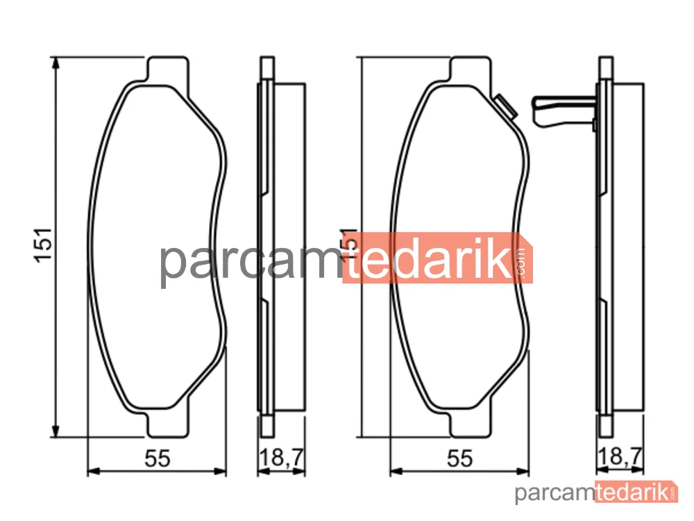 BOSCH 0986494345 | Fren Balatası — Opel Corsa D