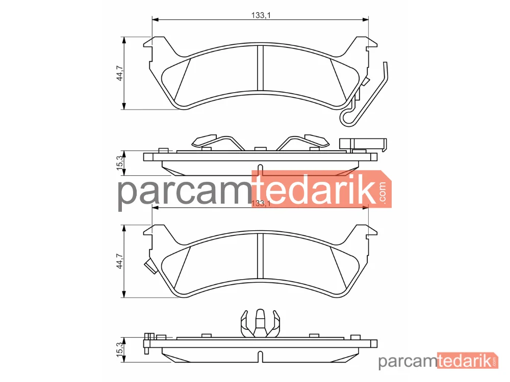 BOSCH 0986494348 | Fren Balatası (Arka) — Jeep Grand Cherokee I