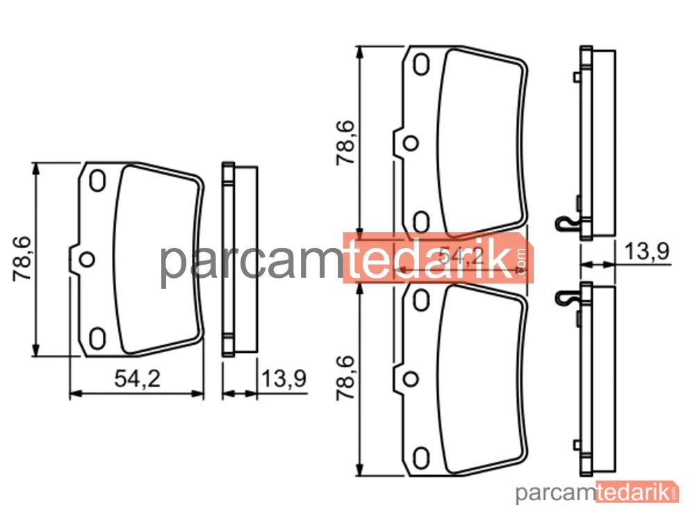 BOSCH 0986494350 | Fren Balatası (Arka) — Toyota Rav 4 II, Chery Tiggo, Toyota Rav 4 I Cabrio