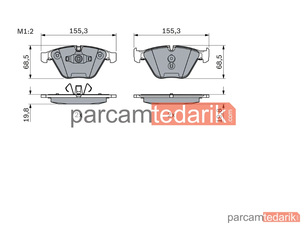 BOSCH 0986494354 | Fren Balatası (Ön) — BMW X1, BMW 3 Touring, BMW 3 Coupe