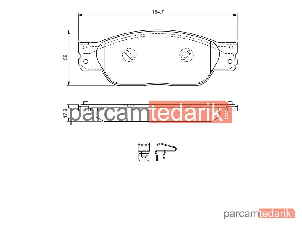 BOSCH 0986494355 | Fren Balatası (Ön) — Jaguar S-Type II, Jaguar XJ