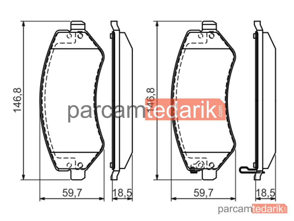 BOSCH 0986494357 | Fren Balatası (Ön) — Jeep Cherokee, Chrysler Voyager IV, Dodge Caravan